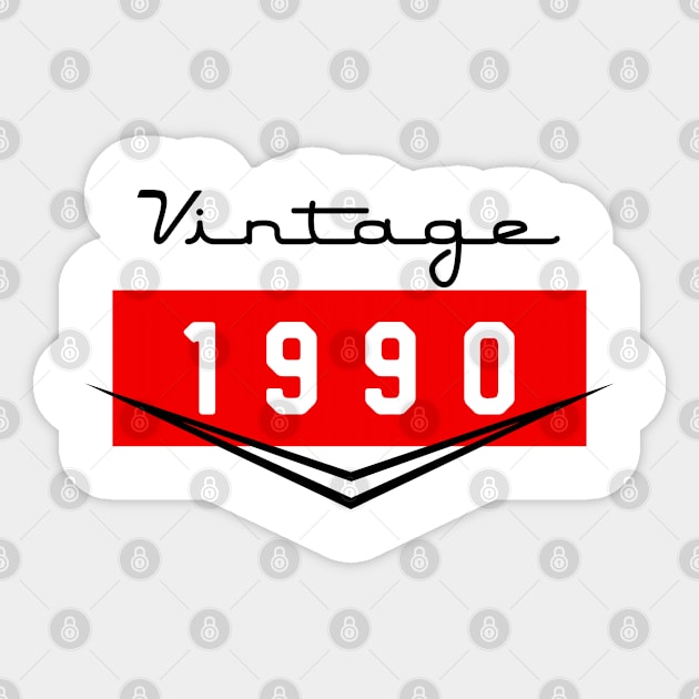 Vintage 1990 Made in 1990 30th birthday 30 years old Gift Sticker by CreativeShirt